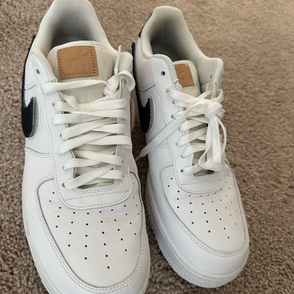 Nike Air Force 1 Low White Removable check navy and tan size 13 - Picture 3 of 7